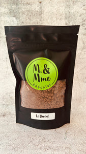 Chocolat chaud Noir, Myrique baumier, baies de Genévrie, piment Goria, Espelette. 