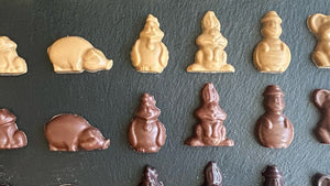 Chocolat de pâque artisanal, petits animaux en chocolat artisanal, fait à Montréal, petite patrie. Livraison partout au Québec.